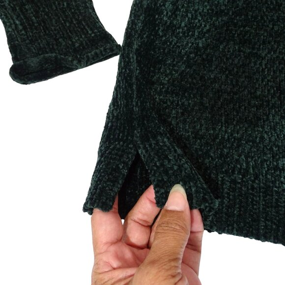 Ambiance Apparel Chenille Knit Sweater Pullover Women Size L Green Long Sleeve - Picture 3 of 9